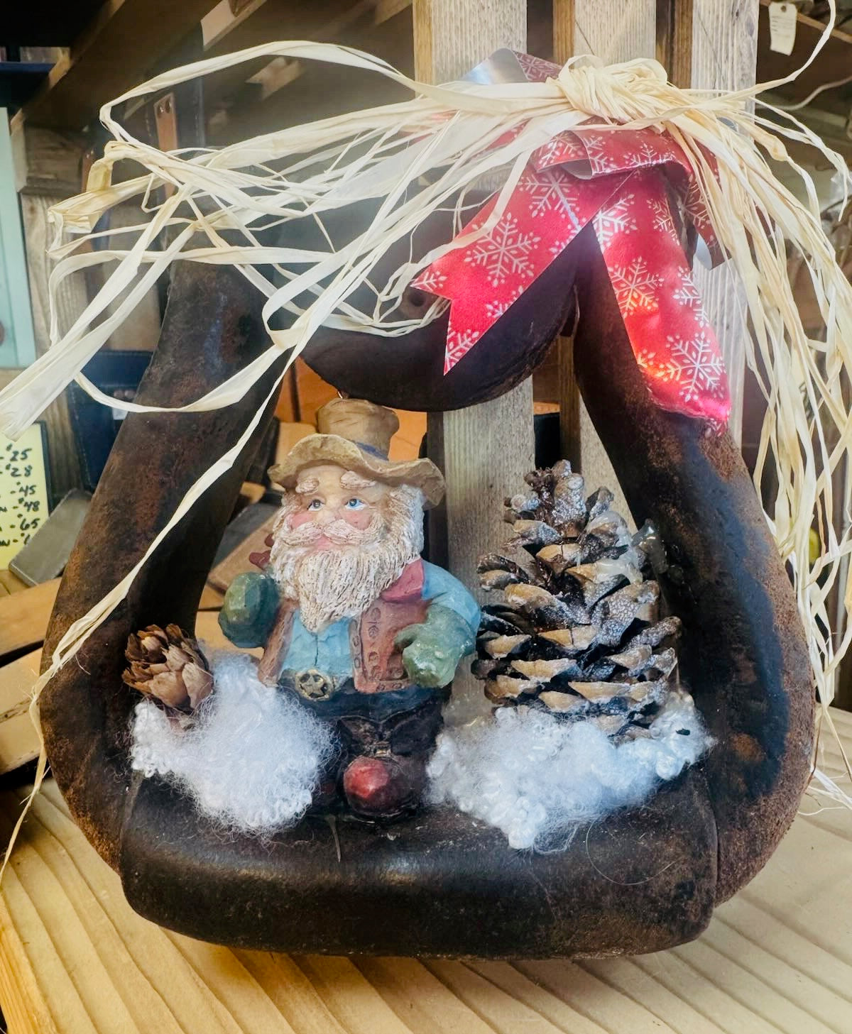 Fall and Christmas horse shoe decorations