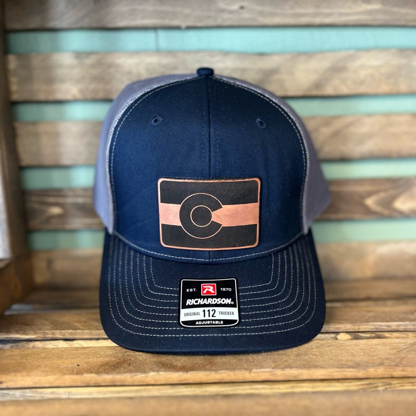 Colorado Flag on a Navy/Grey